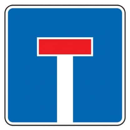 Sackgasse - Verkehrszeichen nach StVO